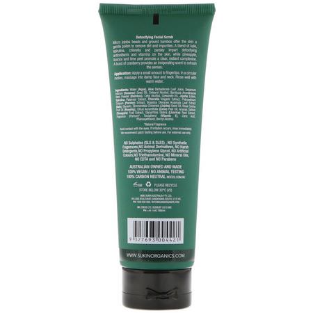 Sukin, Super Greens, Detoxifying Facial Scrub, 4.23 fl oz (125 ml):الدعك, المقشرات