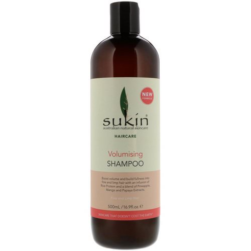 Sukin, Volumising Shampoo, Fine and Limp Hair, 16.9 fl oz (500 ml) فوائد