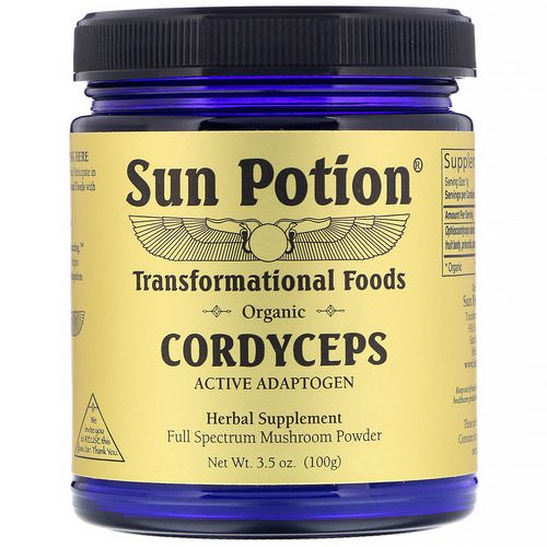 Sun Potion, Cordyceps Powder, Organic, 3.5 oz (100 g) فوائد