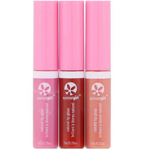 SuncoatGirl, All Natural Lip Gloss, 3 Piece Set, 0.23 oz (7 ml) Each فوائد
