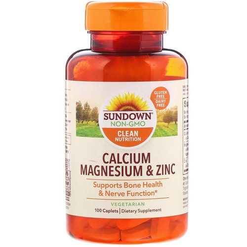 Sundown Naturals, Calcium Magnesium & Zinc, 100 Caplets فوائد