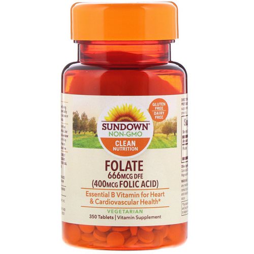 Sundown Naturals, Folate, 666 mcg DFE, 350 Tablets فوائد