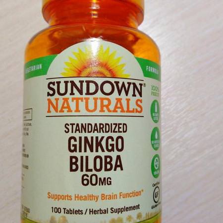 Sundown Naturals Ginkgo Biloba - الجنكة بيل,با, المعالجة المثلية, الأعشاب