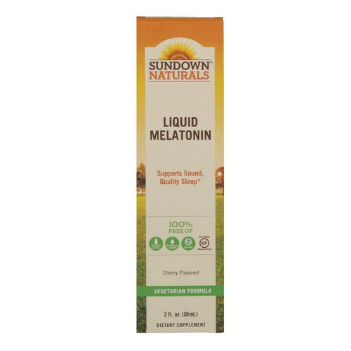 Sundown Naturals, Liquid Melatonin, Cherry Flavored, 2 fl oz (59 ml) فوائد