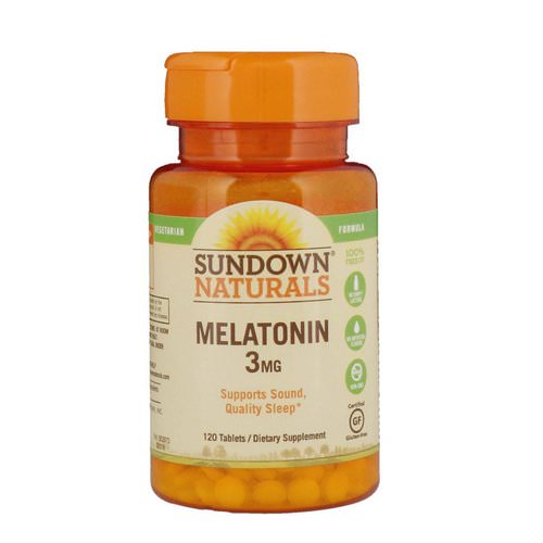 Sundown Naturals, Melatonin, 3 mg, 120 Tablets فوائد