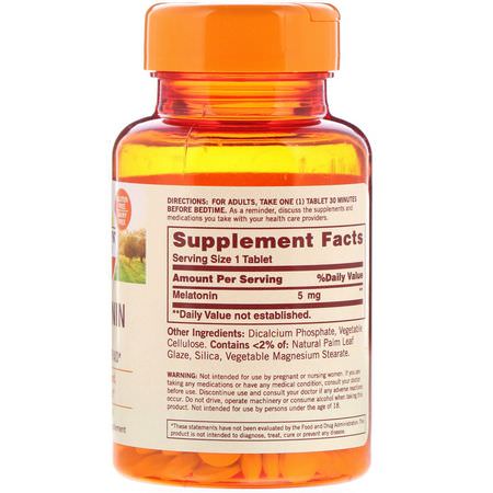 Sundown Naturals, Melatonin, 5 mg, 90 Tablets:الميلات,نين, الن,م