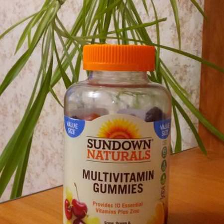 Sundown Naturals, Multivitamin Gummies, Grape, Orange & Cherry Flavored, 120 Gummies