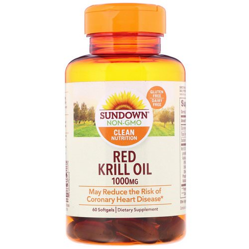 Sundown Naturals, Red Krill Oil, 1000 mg, 60 Softgels فوائد