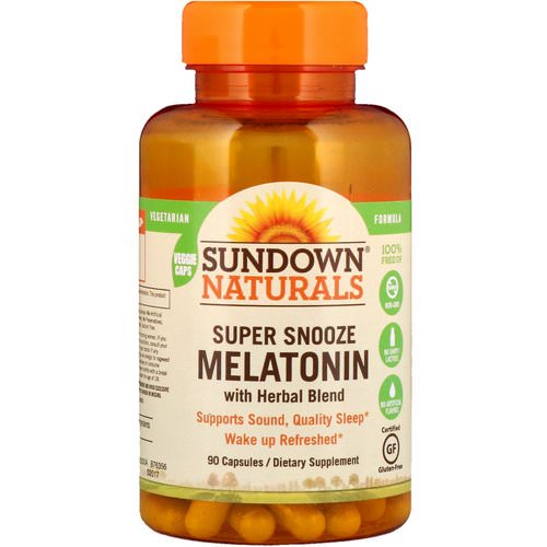 Sundown Naturals, Super Snooze Melatonin, 90 Capsules فوائد