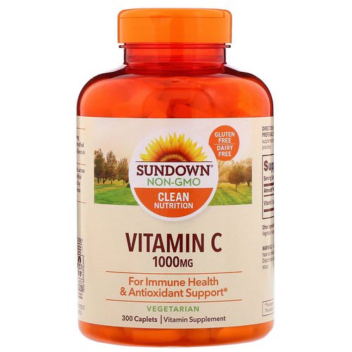 Sundown Naturals, Vitamin C, 1000 mg, 300 Caplets فوائد