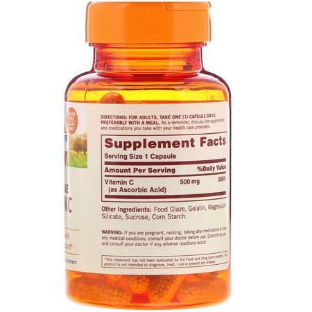 Sundown Naturals, Vitamin C, Timed Release, 500 mg, 90 Capsules:الأنفل,نزا ,السعال