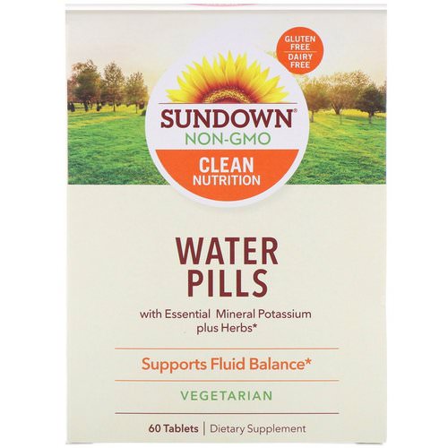 Sundown Naturals, Water Pills, 60 Tablets فوائد