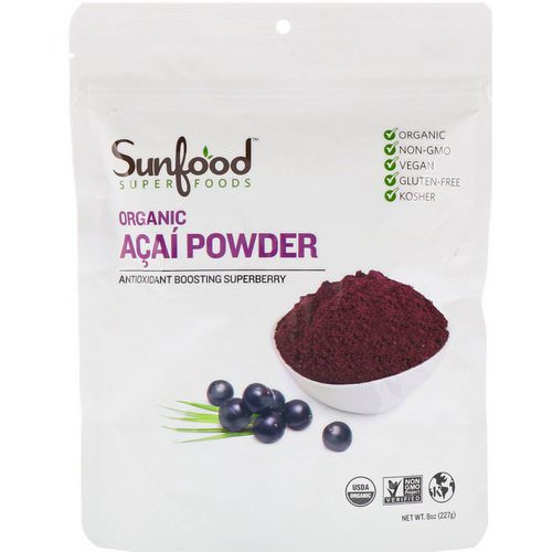 Sunfood, Organic Acai Powder, 8 oz (227 g) فوائد
