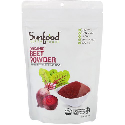 Sunfood, Organic Beet Powder, 8 oz (227 g) فوائد