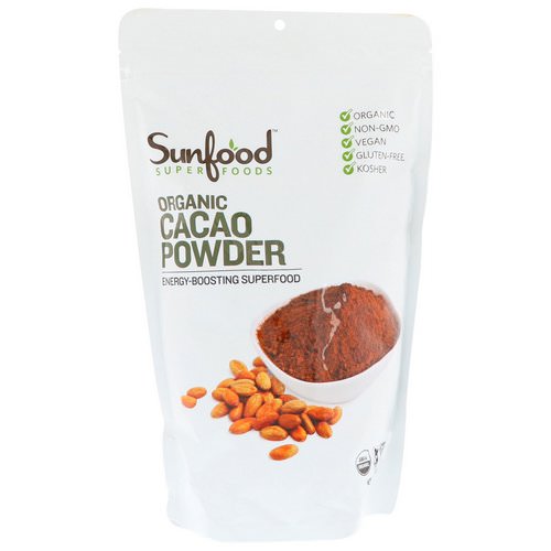 Sunfood, Organic Cacao Powder, 1 lb (454 g) فوائد
