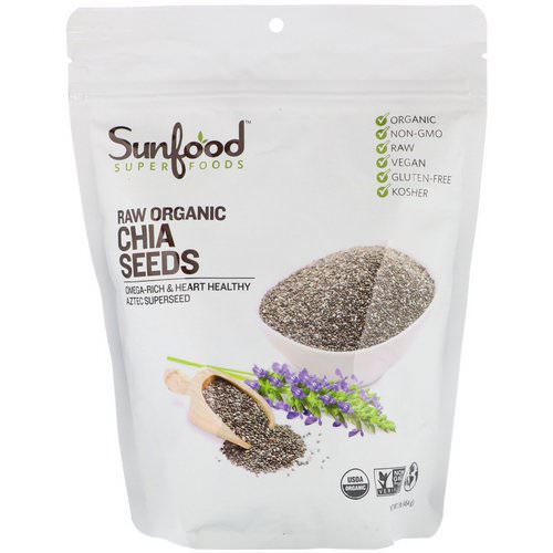 Sunfood, Raw Organic Chia Seeds, 1 lb (454 g) فوائد