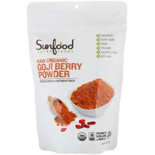 Sunfood, Raw Organic Goji Berry Powder, 8 oz (227 g) فوائد