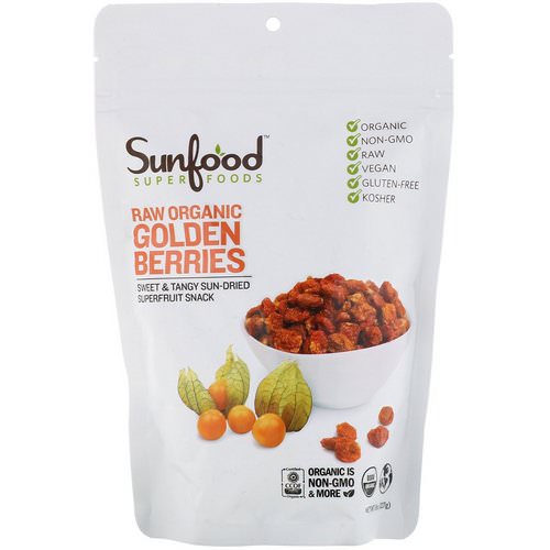 Sunfood, Raw Organic Golden Berries, 8 oz (227 g) فوائد