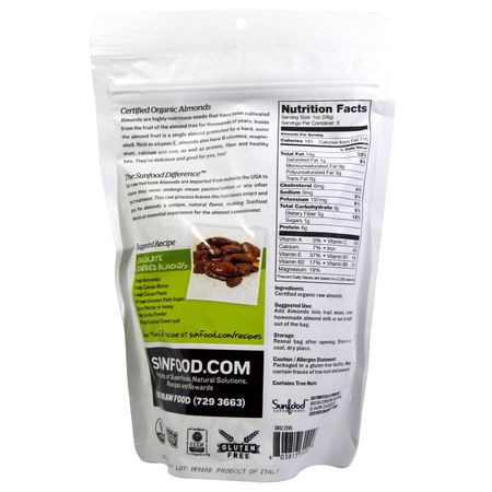 Sunfood, RAW Organic, Heirloom Almonds, 8 oz (227 g):الل,ز, البذ,ر