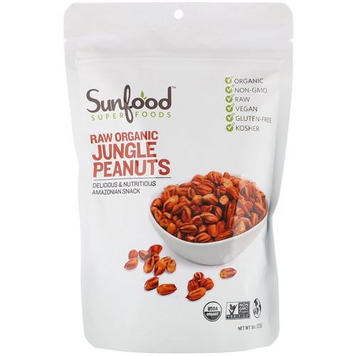 Sunfood, Raw Organic Jungle Peanuts, 8 oz (227 g) فوائد