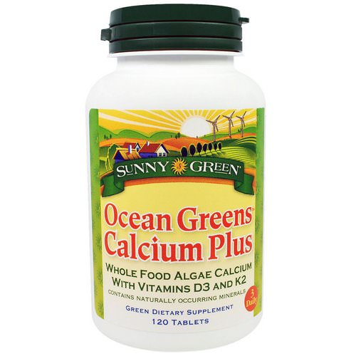 Sunny Green, Ocean Greens Calcium Plus, 120 Tablets فوائد