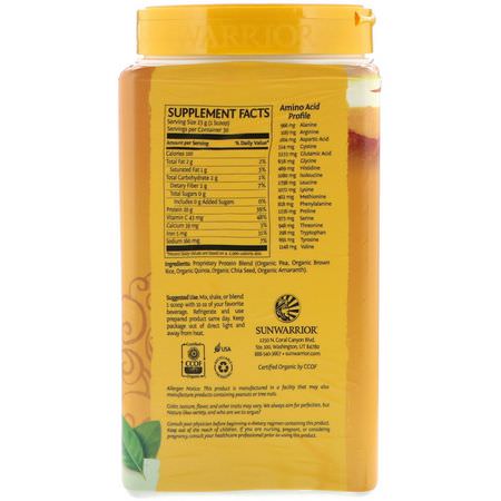 Sunwarrior, Classic Plus Protein, Organic Plant Based, Natural, 1.65 lb (750 g):البر,تين النباتي, المصنع