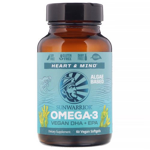 Sunwarrior, Omega-3, Vegan DHA + EPA, 60 Vegan Softgels فوائد