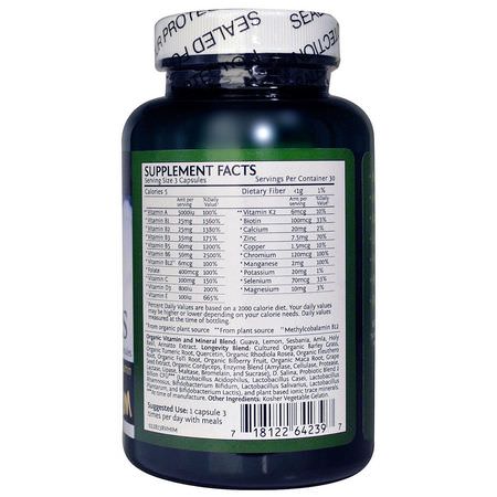 Sunwarrior, Raw Vitamins, Daily Multivitamin for Him, 90 Veggie Caps:الفيتامينات المتعددة للرجال, صحة الرجال