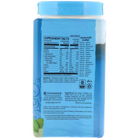 Sunwarrior, Warrior Blend Protein, Organic Plant-Based, Natural, 1.65 lb (750 g):البر,تين النباتي, المصنع