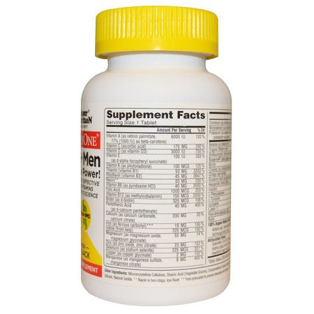 Super Nutrition, SimplyOne, 50+ Men Triple Power Multivitamins, 90 Tablets:الفيتامينات المتعددة للرجال, صحة الرجال