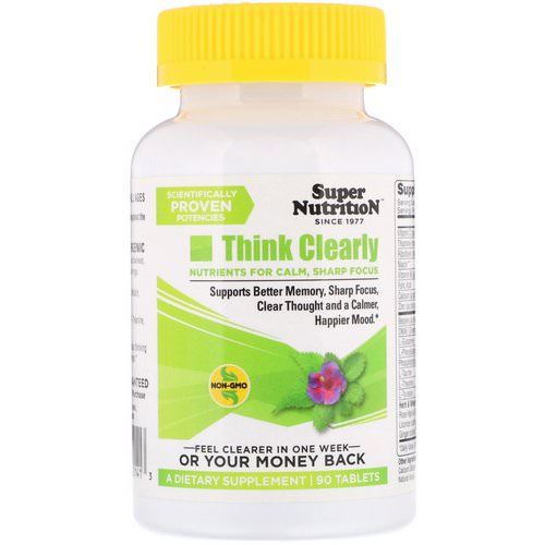Super Nutrition, Think Clearly, 90 Tablets فوائد