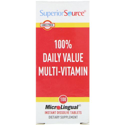 Superior Source, 100% Daily Value Multi-Vitamin, 100 MicroLingual Instant Dissolve Tablets فوائد