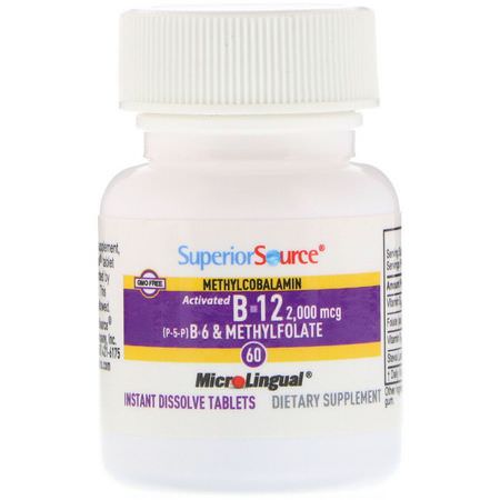 Superior Source Vitamin B Formulas B12 - B12, فيتامين B, الفيتامينات, المكملات الغذائية