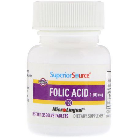Superior Source Folic Acid - حمض الف,ليك ,فيتامين ب ,الفيتامينات ,المكملات الغذائية