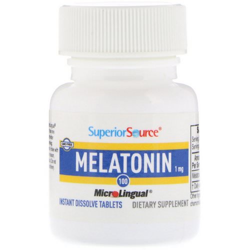 Superior Source, Melatonin, 1 mg, 100 MicroLingual Instant Dissolve Tablets فوائد