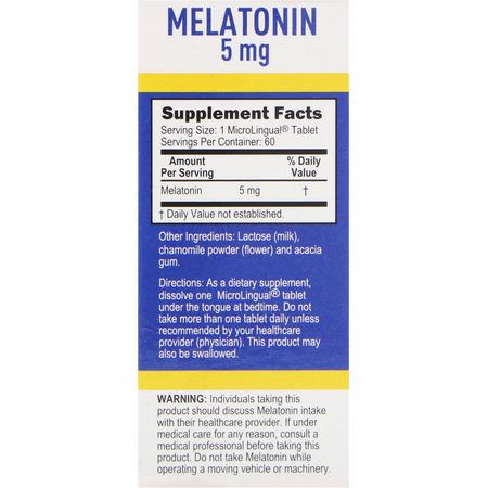 Superior Source, Melatonin, 5 mg, 60 MicroLingual Instant Dissolve Tablets:الميلات,نين, الن,م