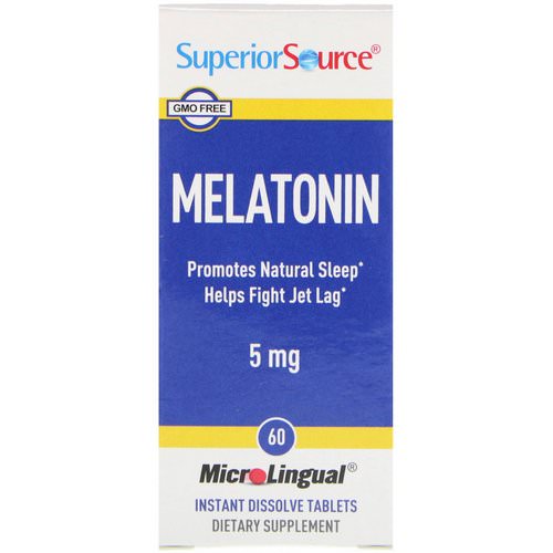 Superior Source, Melatonin, 5 mg, 60 MicroLingual Instant Dissolve Tablets فوائد