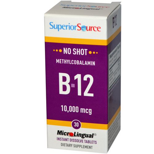 Superior Source, Methylcobalamin B-12, 10,000 mcg, 30 MicroLingual Instant Dissolve Tablets فوائد
