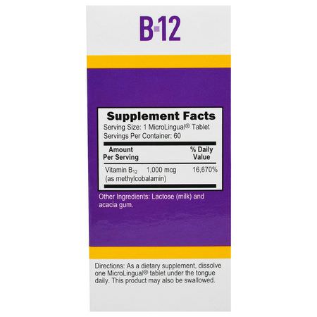 Superior Source, Methylcobalamin B-12, 1000 mcg, 60 MicroLingual Instant Dissolve Tablets:B12, فيتامين B