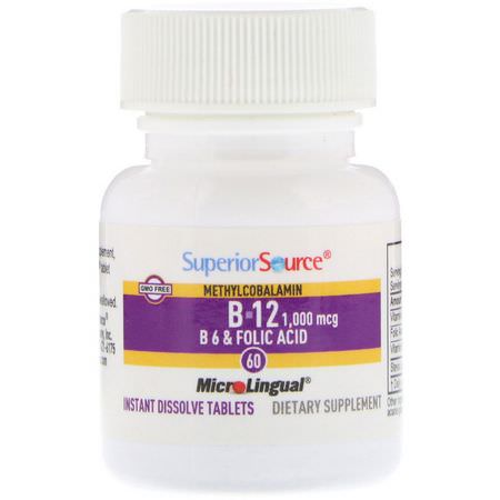Superior Source Vitamin B Formulas - فيتامين ب, الفيتامينات, المكملات الغذائية