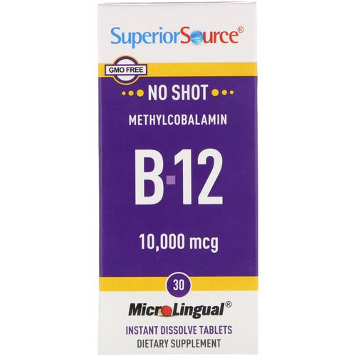 Superior Source, Methylcobalamin B-12 5000 mcg, B-6 & Folic Acid 800 mcg, 60 MicroLingual Instant Dissolve Tablets فوائد