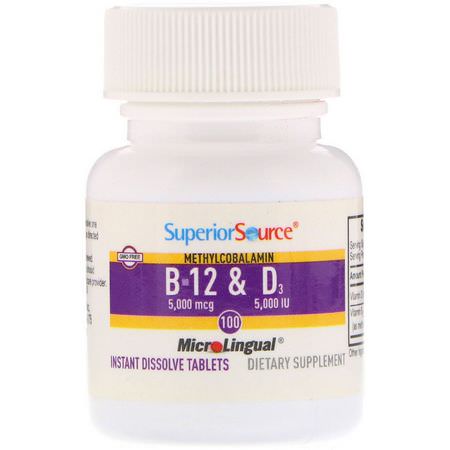 Superior Source B12 Vitamin B Formulas - فيتامين B, B12, الفيتامينات, المكملات الغذائية