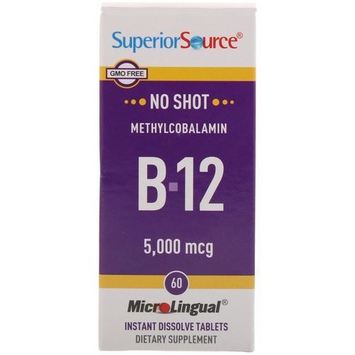Superior Source, Methylcobalamin B12, 5000 mcg, 60 MicroLingual Instant Dissolve Tablets فوائد
