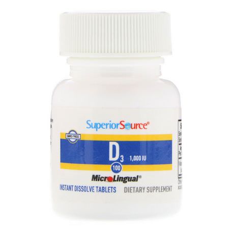 Superior Source D3 Cholecalciferol - D3 Cholecalciferol, فيتامين D, الفيتامينات, المكملات الغذائية