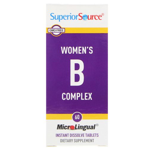 Superior Source, Women's B Complex, 60 MicroLingual Instant Dissolve Tablets فوائد