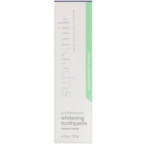 Supersmile, Professional Whitening Toothpaste, Jasmine Green Tea Mint, 4.2 oz (119 g) فوائد