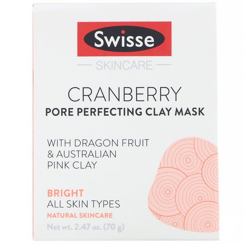 Swisse, Skincare, Cranberry Pore Perfecting Clay Mask, 2.47 oz (70 g) فوائد