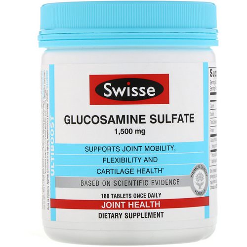 Swisse, Ultiboost, Glucosamine Sulfate, 1,500 mg, 180 Tablets فوائد