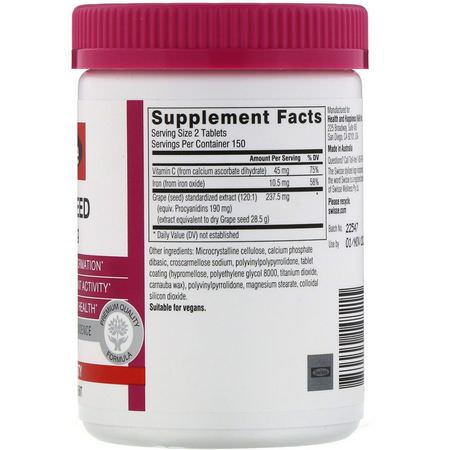 Swisse, Ultiboost, Grape Seed, 14,250 mg, 300 Tablets:مستخلص بذ,ر العنب, مضادات الأكسدة