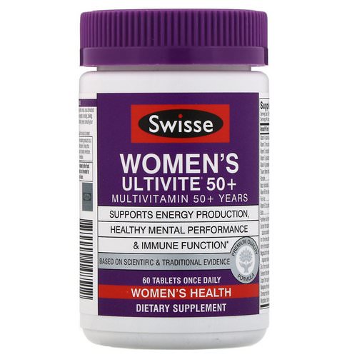 Swisse, Women's Ultivite 50+ Multivitamin, 60 Tablets فوائد